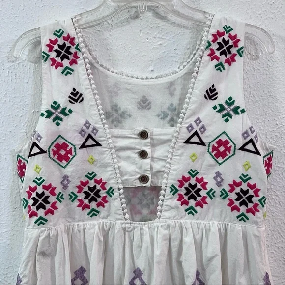HP - 9/8/23 - Anthropologie Dolly Embroidered Sleeveless Dress - White - S - Picture 7 of 10